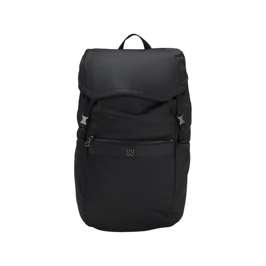 휴고 보스 스택 로고 트윌 백팩 블랙(Hugo Boss Twill Backpack with Stacked Logo Black)