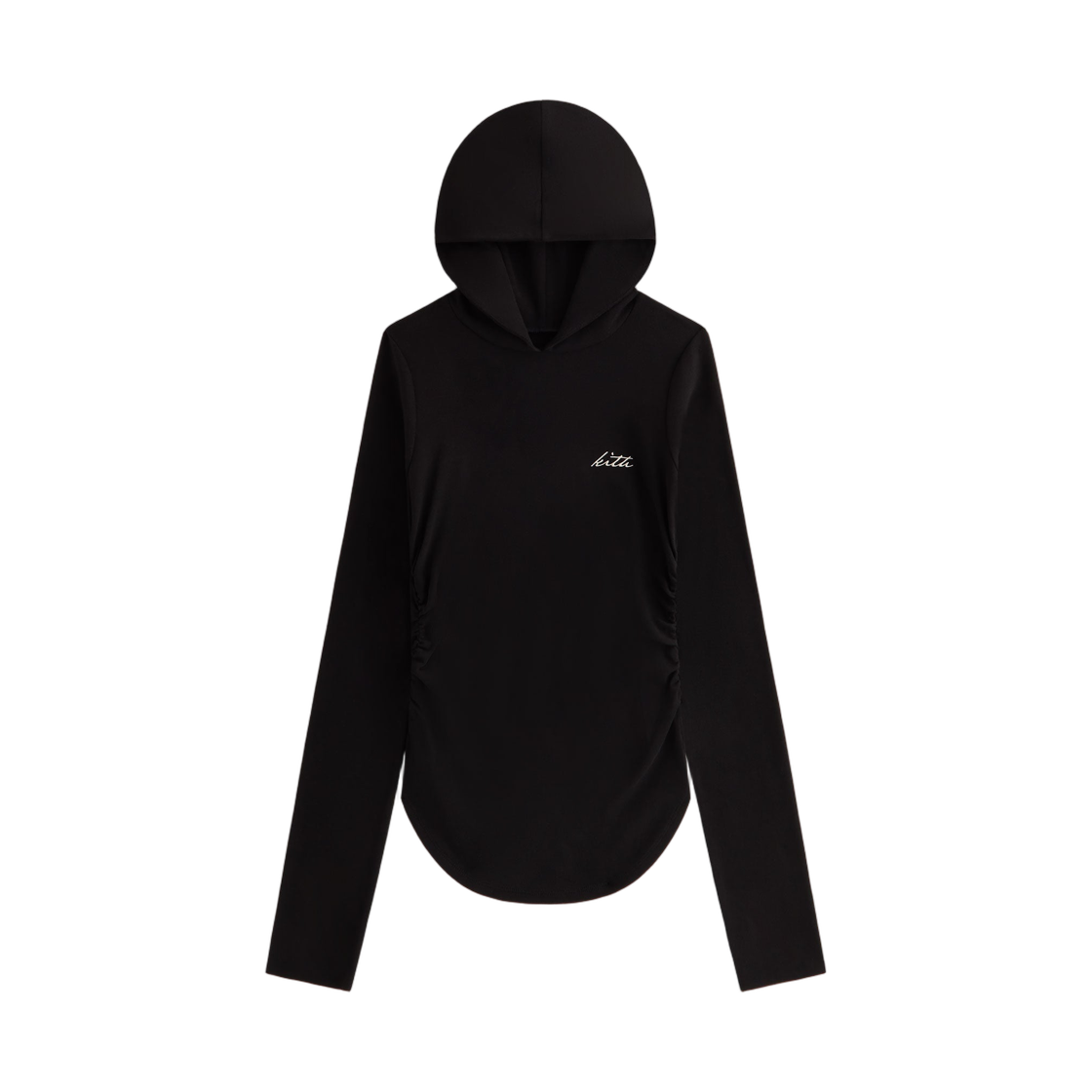 (W) 키스 포 리사 소피 러치드 후드 블랙((W) Kith for Lisa Sofi Ruched Hoodie Black) - 1