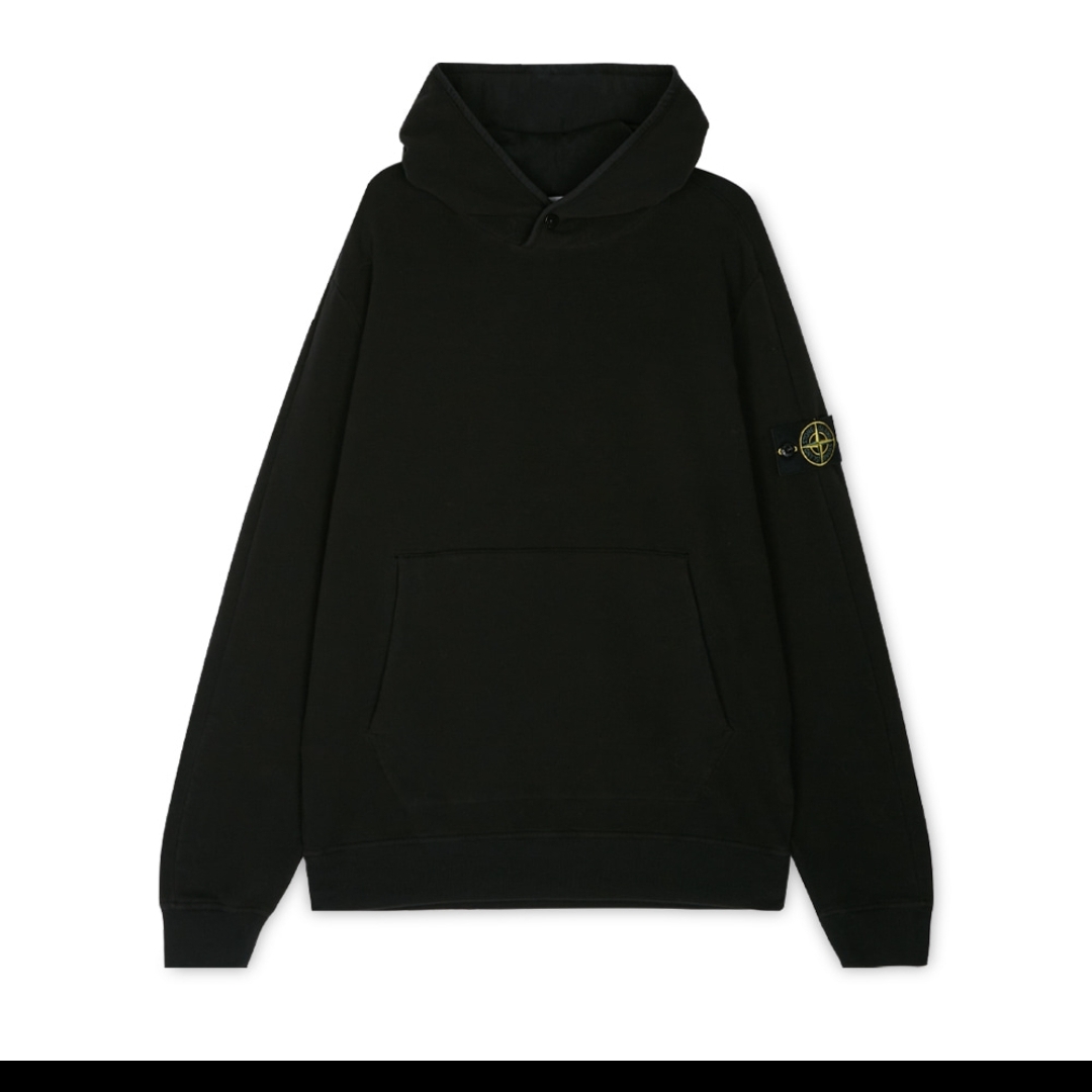 Stone Island 6100060 Organic Cotton Fleece Regular Fit Crewneck Sweatshirt with Elasticated Cuffs  - 25FW 착용 스타일