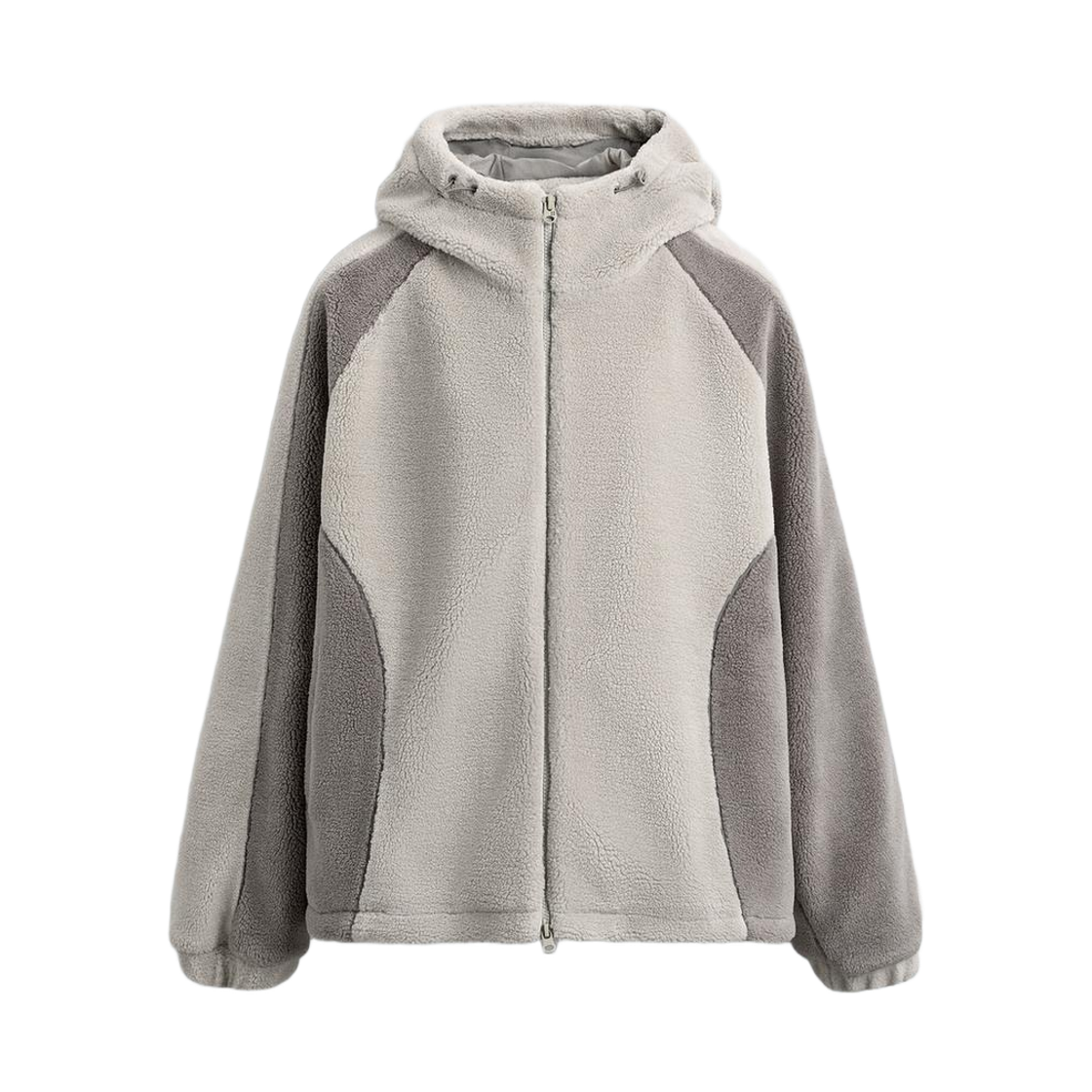 자라 컬러 블록 플리스 이펙트 자켓 오이스터 화이트(Zara Color Block Fleece Effect Jacket Oyster White) - 1