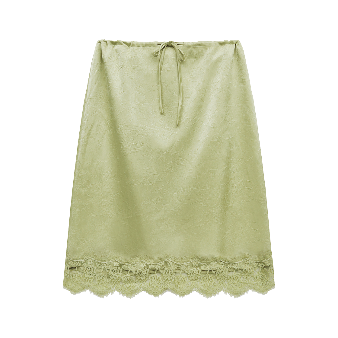 마가린핑거스 레이스 자카드 스커트 올리브(Margarin Fingers Lace Jacquard Skirt Olive) - 1