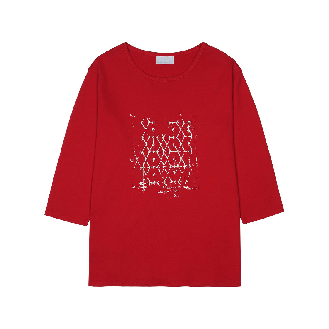 SG26SSTOTS005 Sansan Gear Lattice T-Shirt Red
