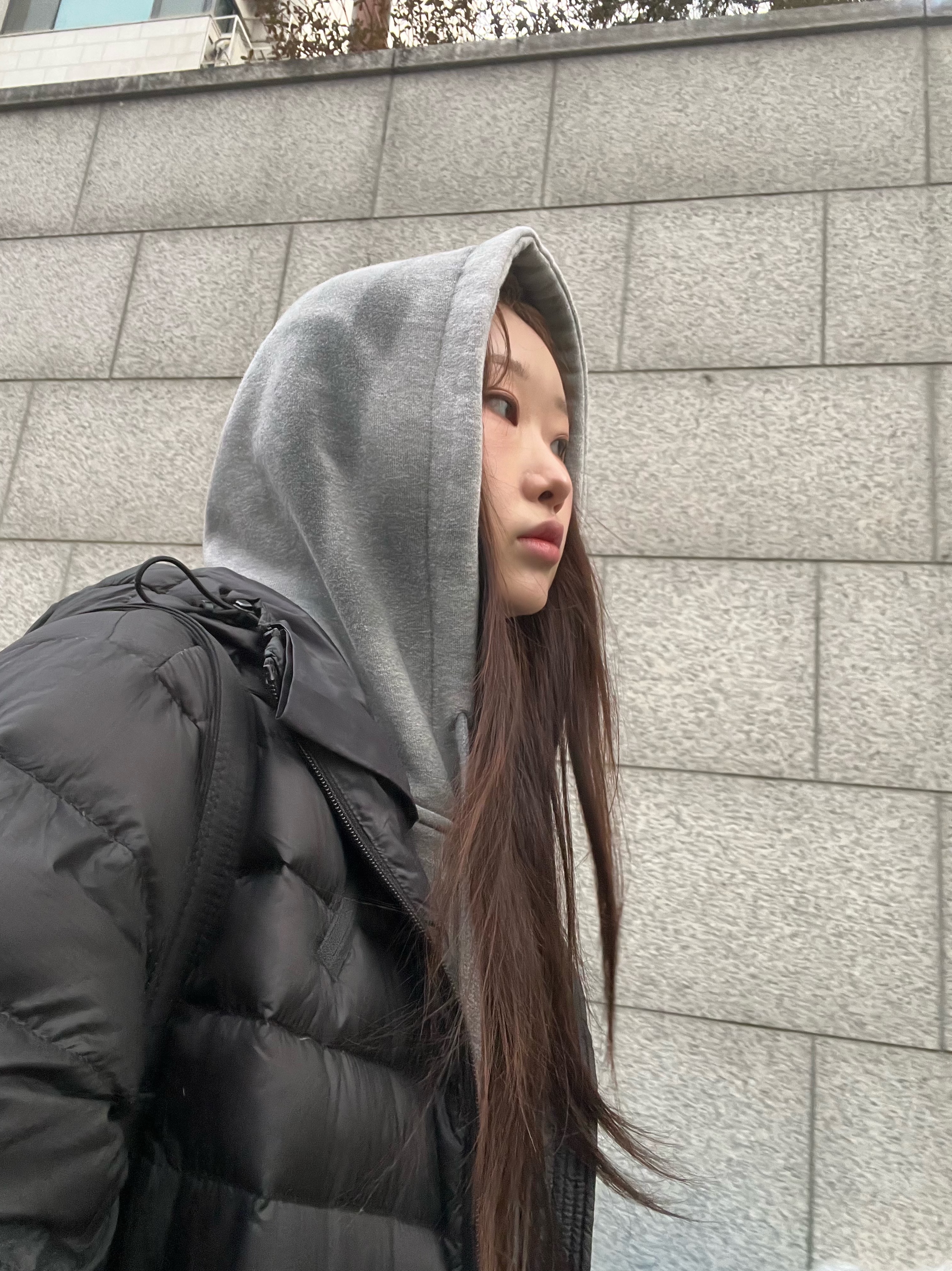 Sansan Gear Suffix Puffer Jacket Black - 25FW 착용 스타일