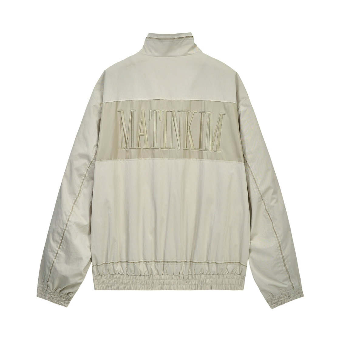 마뗑킴 자수 백 로고 점퍼 베이지(Matin Kim Embroidery Back Logo Jumper In Beige) - 2
