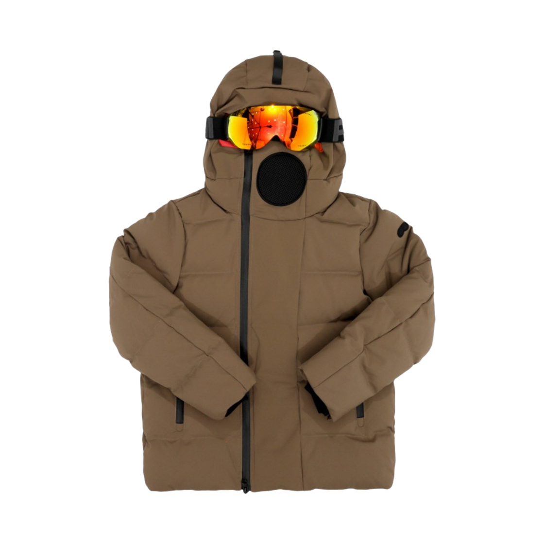 (키즈) AI 라이더스 나일론 고글 패딩 자켓 브라운((Kids) AI Riders Nylon Goggle Padded Jacket Brown) - 1