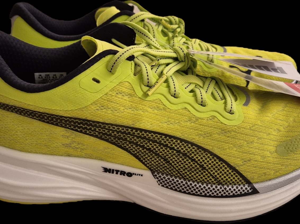 Puma Deviate Nitro 2 Lime Pow Black 착용 스타일 - 1