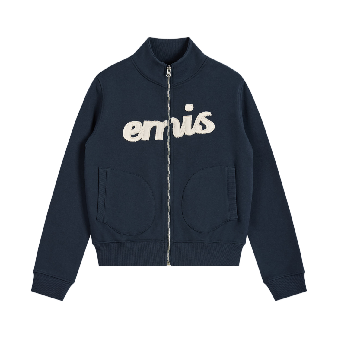 - Emis Lettering Logo Sweat Zip Up Navy