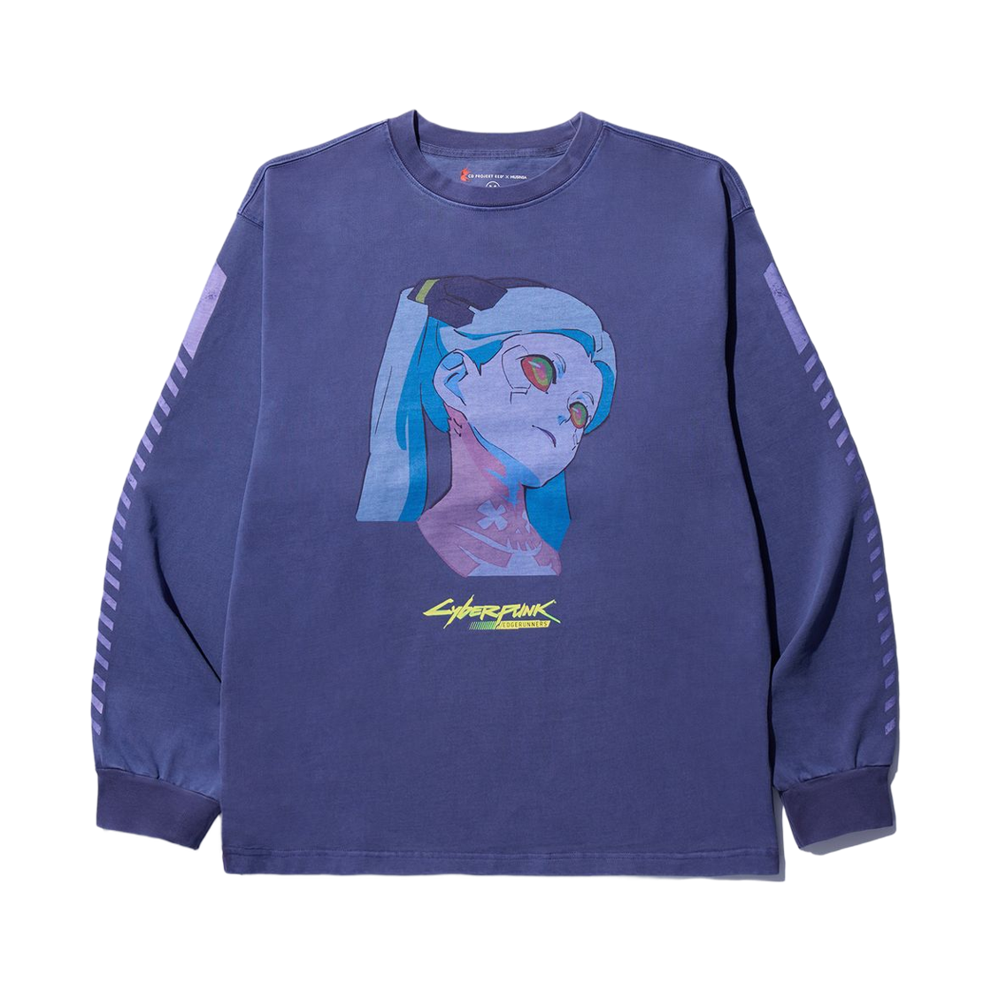 사이버펑크: 엣지러너 x 무신사 레베카 롱슬리브 티셔츠 블루(Cyberpunk: Edgerunners x Musinsa Rebecca Long Sleeve T-Shirt Blue) - 1