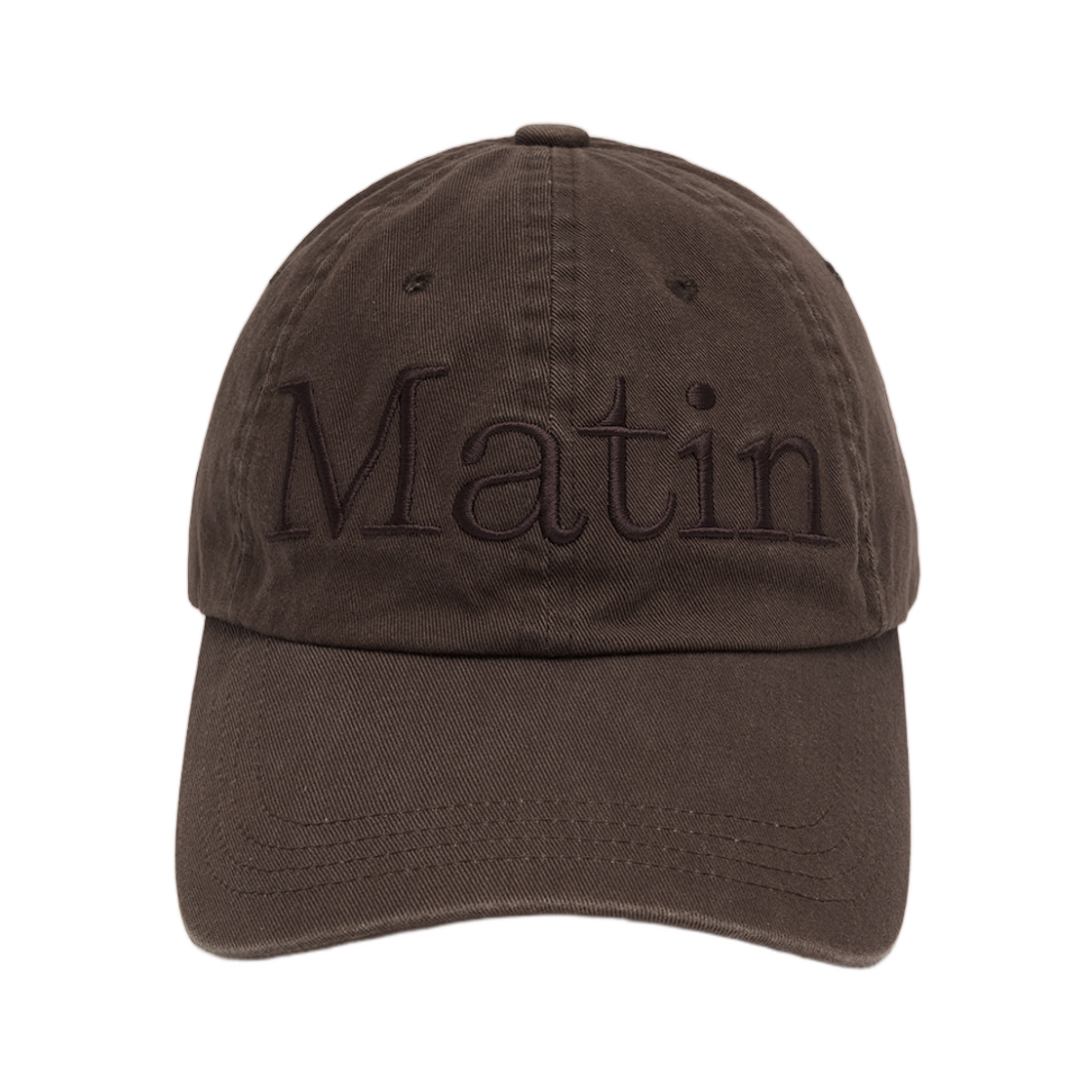 MK2600HT707VBR Matin Kim Matin Logo Washed Ball Cap In Brown