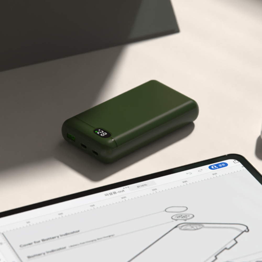 리큐엠 20000mAh 잔량표시 고속충전 대용량 보조배터리 QP2000C(REQM PowerBank 20W 20000mAh) - 5