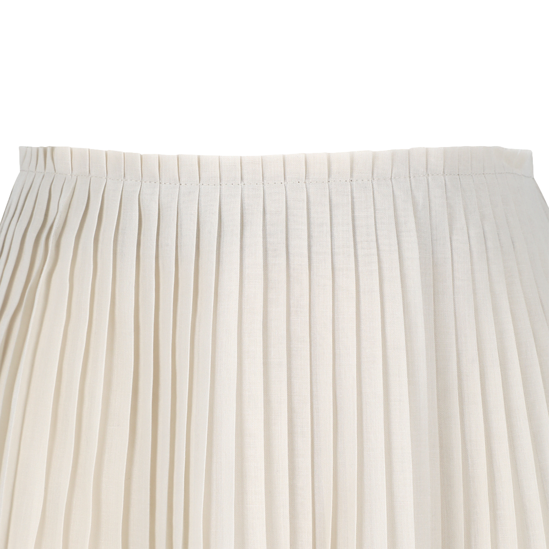 아모멘토 우먼 플리츠 미디 스커트 베이지 - 26SS(Amomento Women Pleated Midi Skirt Beige - 26SS) - 3