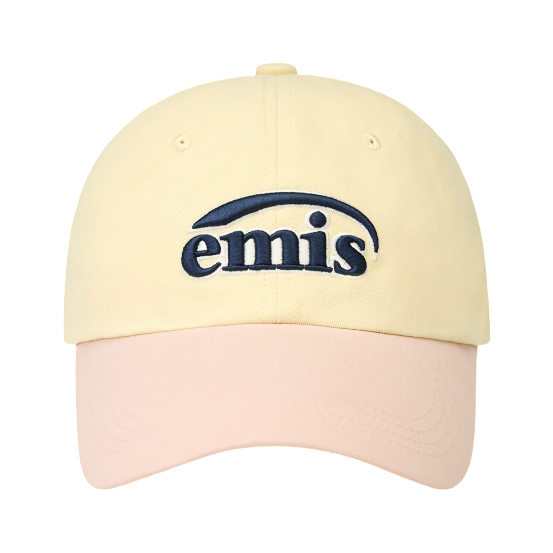 이미스 듀오 로고 투톤 볼캡 옐로우(Emis Duo Logo Two Tone Ball Cap Yellow) - 1