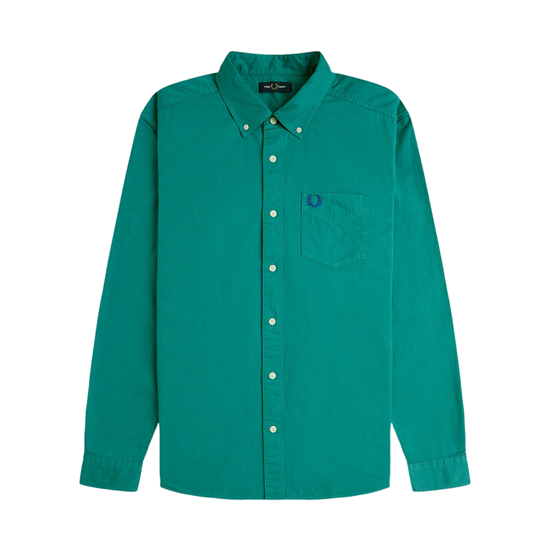 AFPM2612431-R35 Fred Perry Relaxed Washed Twill Shirt Deep Mint