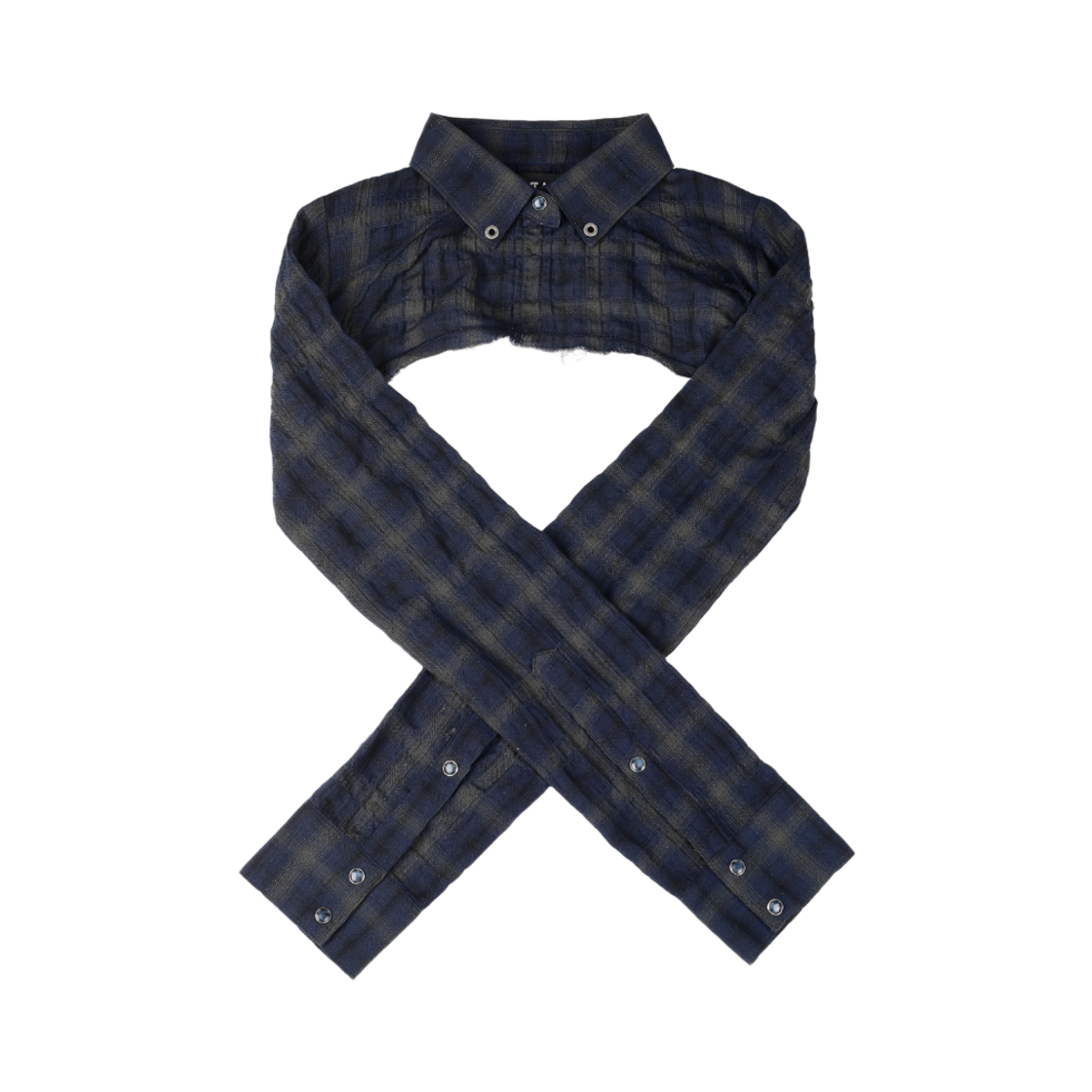 VUK61VMF004NV Vacant Archive Hadia Bolero Shirt Scarf Navy