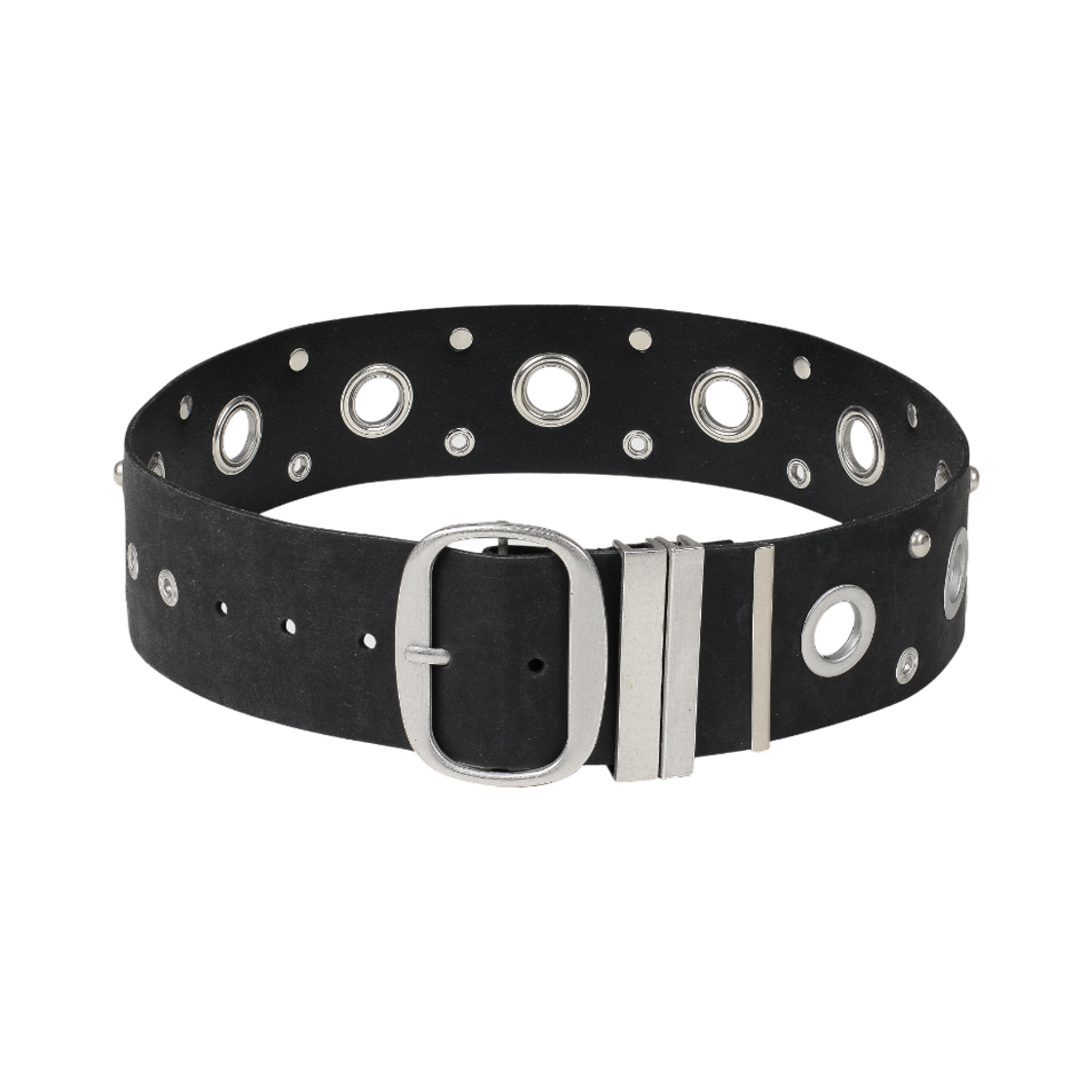 베이컨트 아카이브 레이 스터드 와이드 벨트 블랙(Vacant Archive Rei Stud Wide Belt Black)