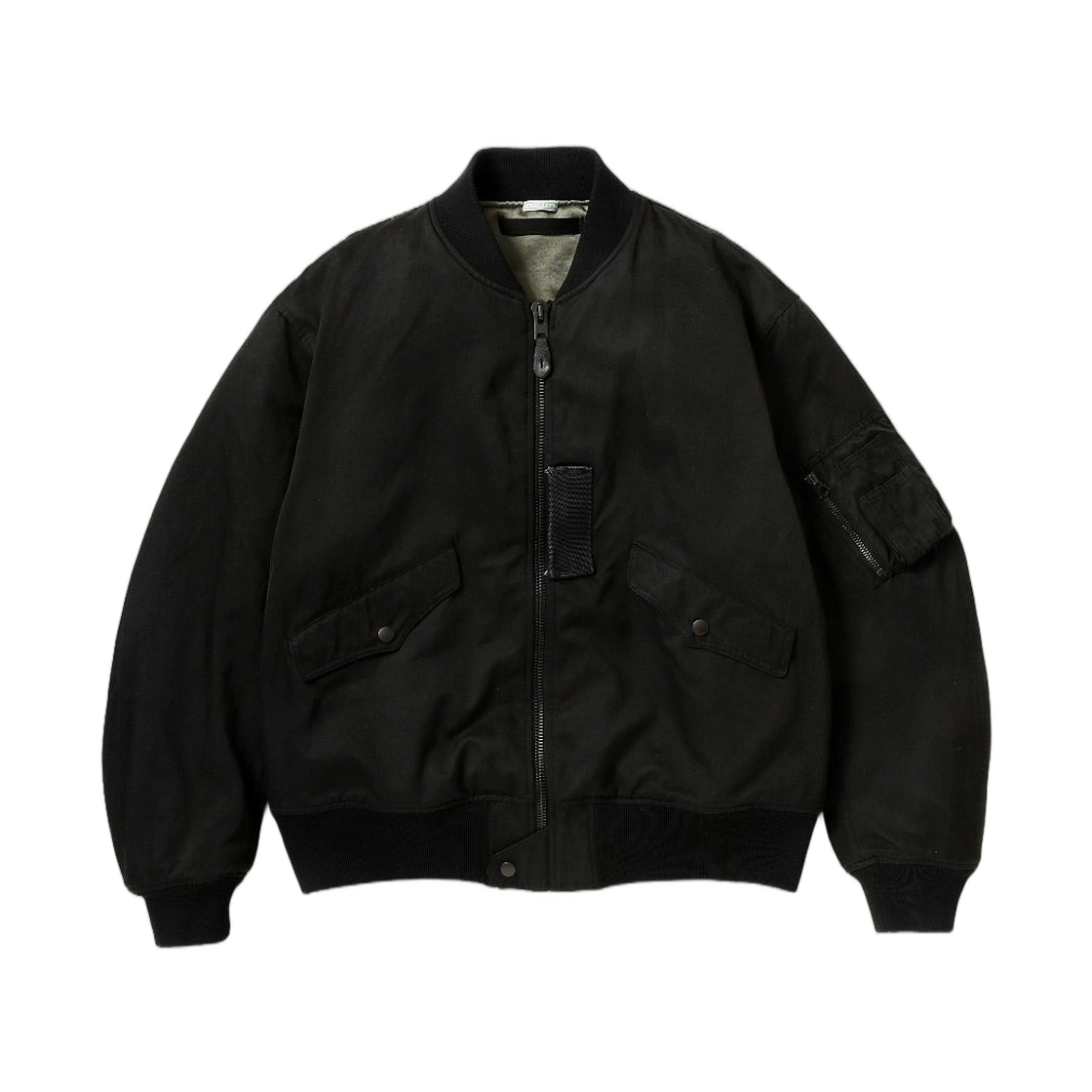 아프레쎄 빈티지 실크 L-2B 플라이트 자켓 블랙 - 26SS(A.Presse Vintage Silk L-2B Flight Jacket Black - 26SS) - 1
