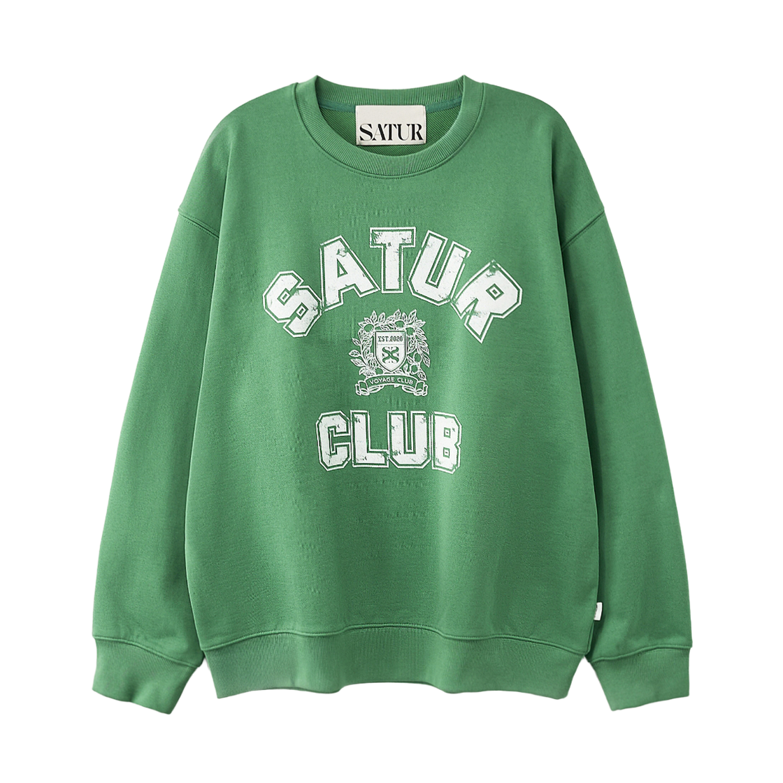 세터 크레스트 심볼 스웨트셔츠 그린(SATUR Crest Symbol Sweatshirt Green)