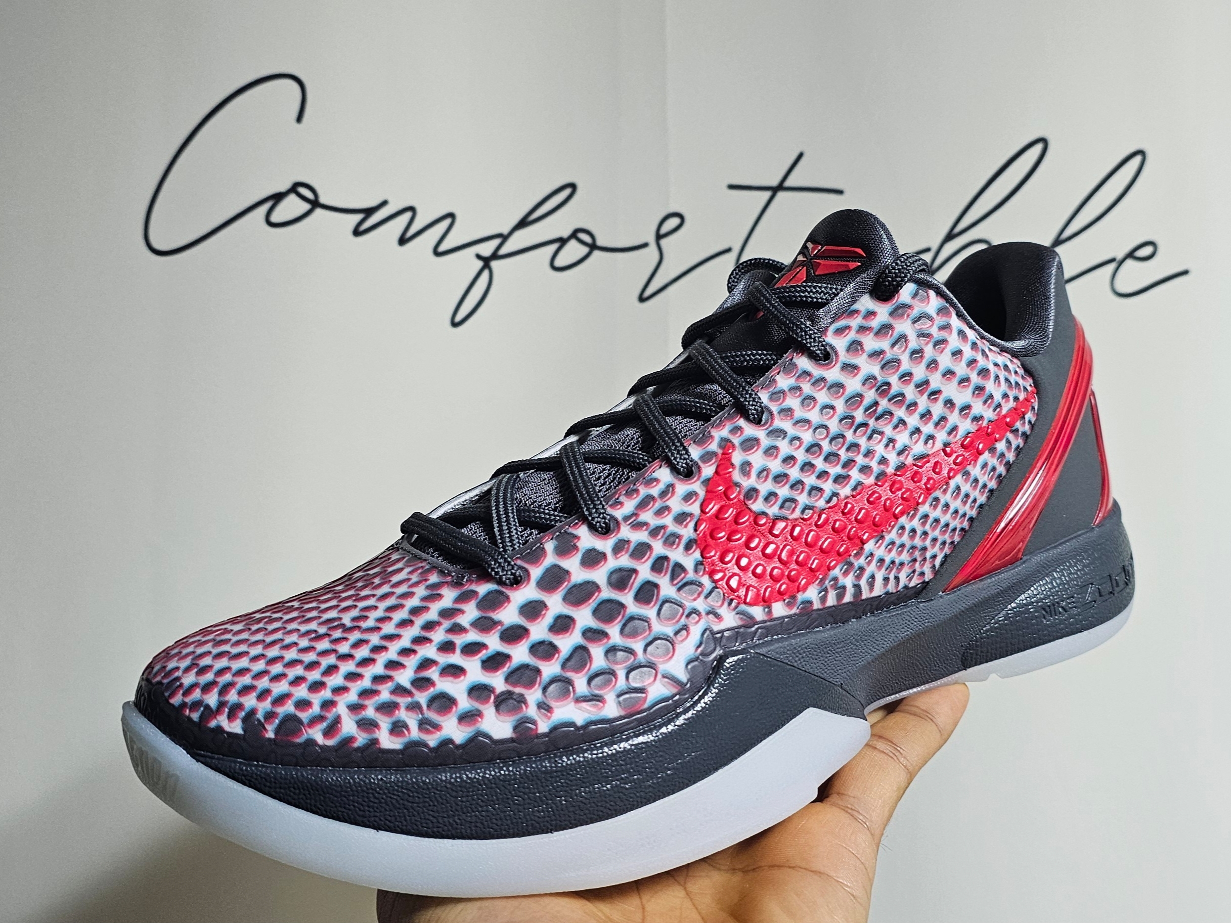 Nike Kobe 6 Protro 3D Dark Grey Chlorine Blue 착용 스타일 - 1