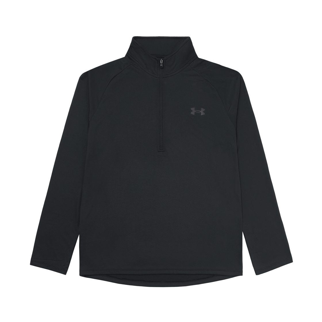 언더아머 테크 하프 집 롱슬리브 블랙 차콜(Under Armour Tech Half Zip Long Sleeve Black Charcoal)