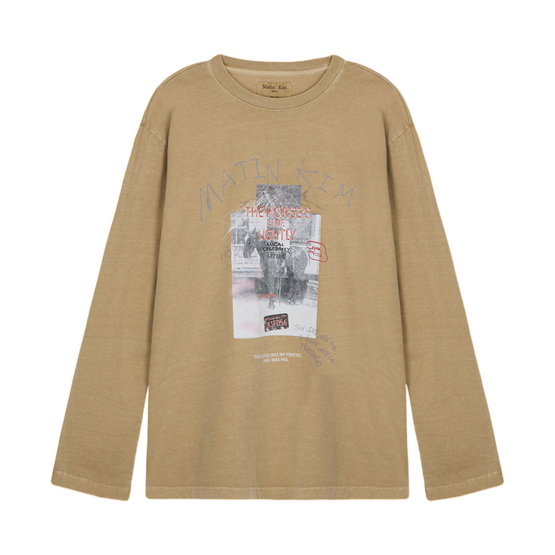 마뗑킴 마틴 LNY 26 피그먼트 롱슬리브 탑 베이지(Matin Kim Matin LNY 26 Pigment Long Sleeve Top In Beige) - 1