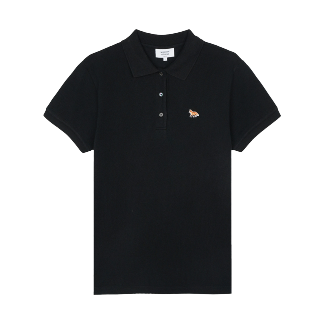 OW00207KJ7010-P199 [20% 쿠폰] (W) Maison Kitsune Baby Fox Patch Regular Polo Black