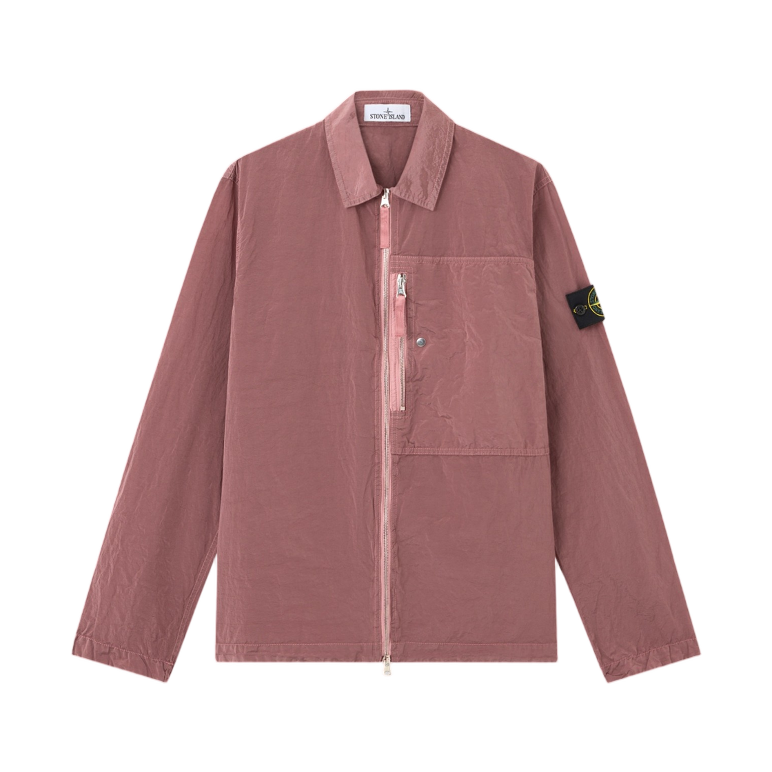 L1S1512000-38S0019-V008G Stone Island 1200038 Nylon Metal In Econyl Regular-Fit Overshirt with Zip Pocket Oleander - 26SS