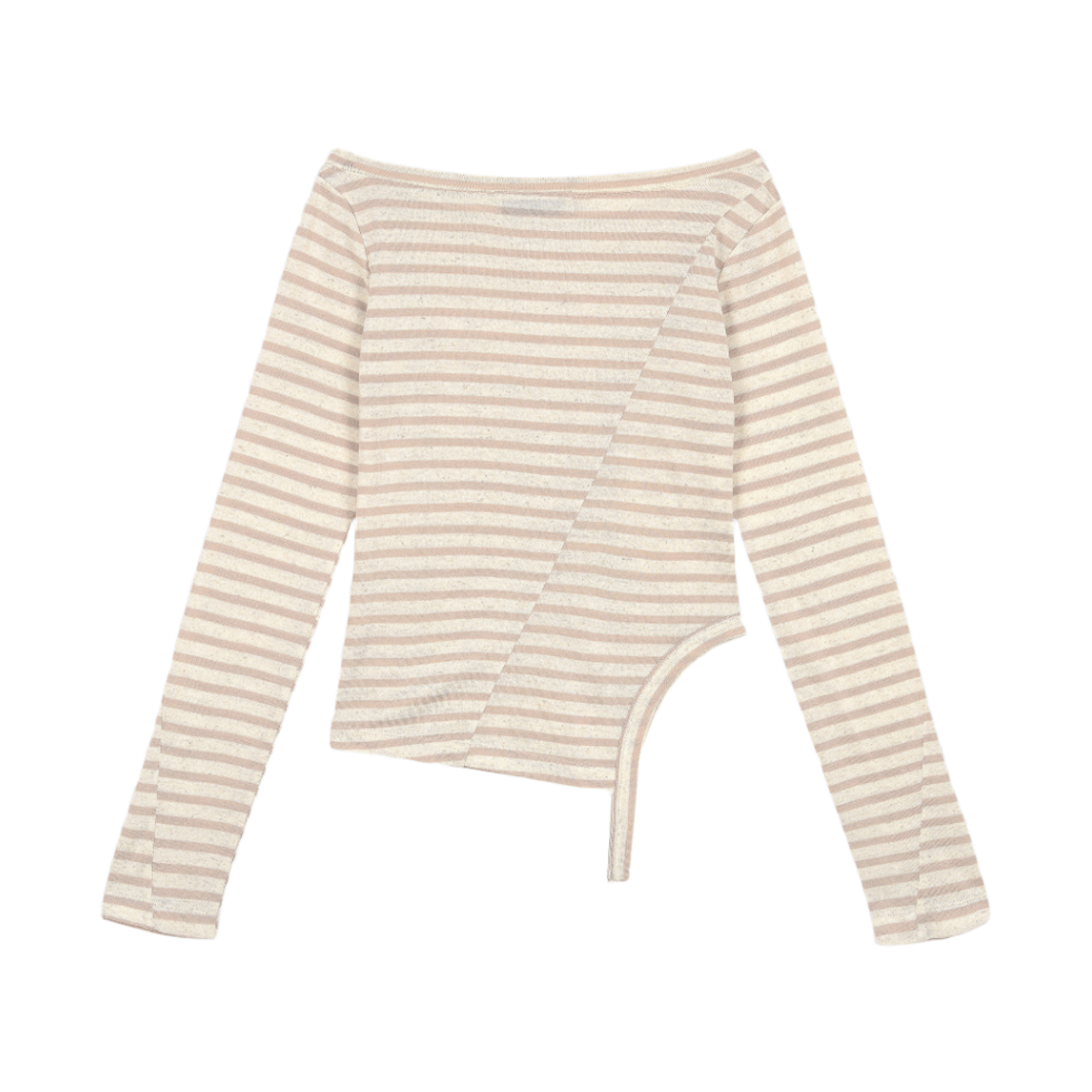 베이컨트 아카이브 마호 오프숄더 스트라이프 롱 슬리브 베이지(Vacant Archive Maho Off-Shoulder Stripe Long Sleeve Beige) - 2