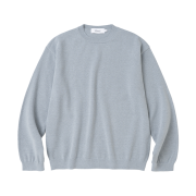 Knitted Basic Essential Crop Round Knit Melange Grey