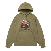 Honda Pigment Racing Bear Hoodie Khaki