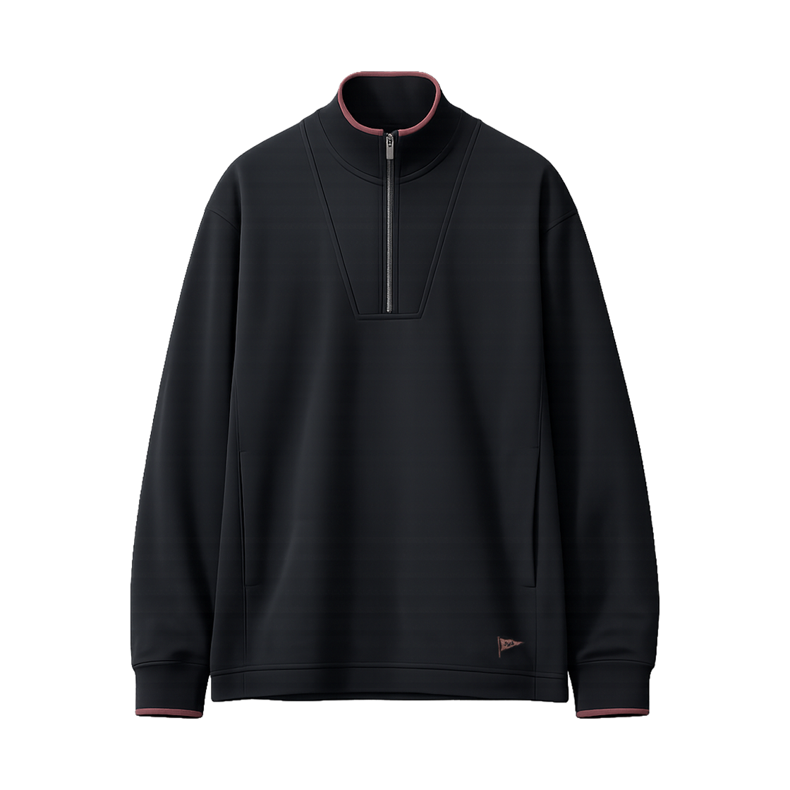 484204-09 Uniqlo x JW Anderson Sweat Half-Zip Pullover Black