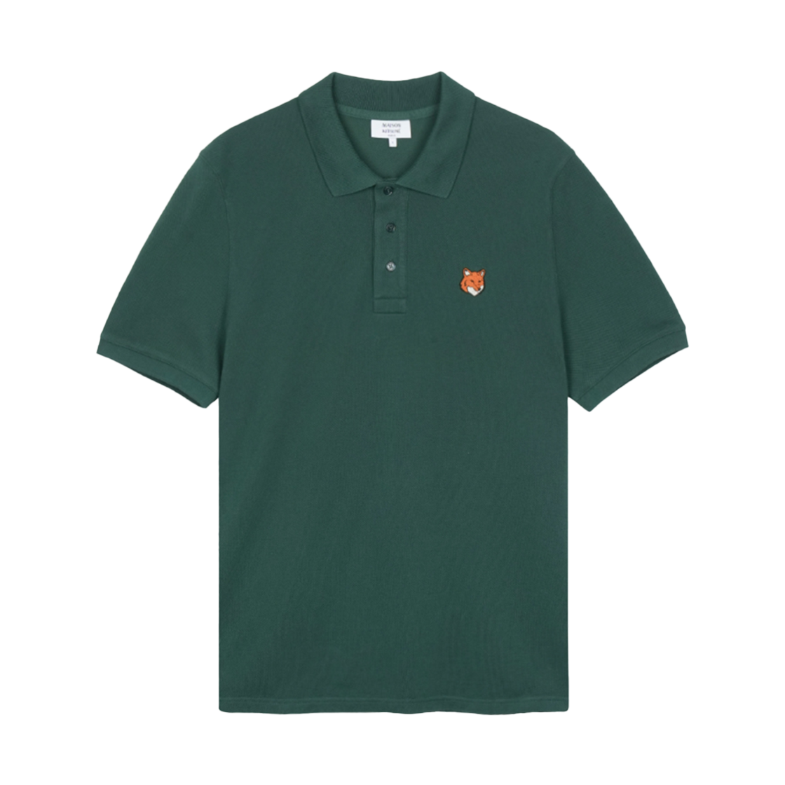 PM00209KP0002-P399 [20% 쿠폰] Maison Kitsune Fox Head Regular Polo Bottle Green