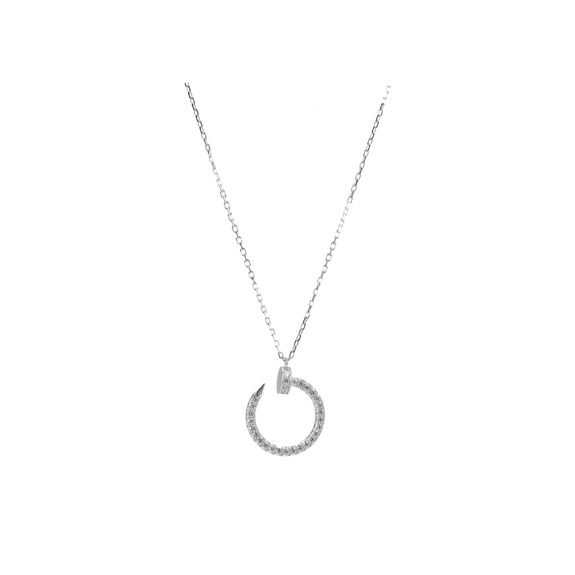 ITUINR4VKC3E Cartier Juste un Clou Necklace in 18K White Gold with Diamonds