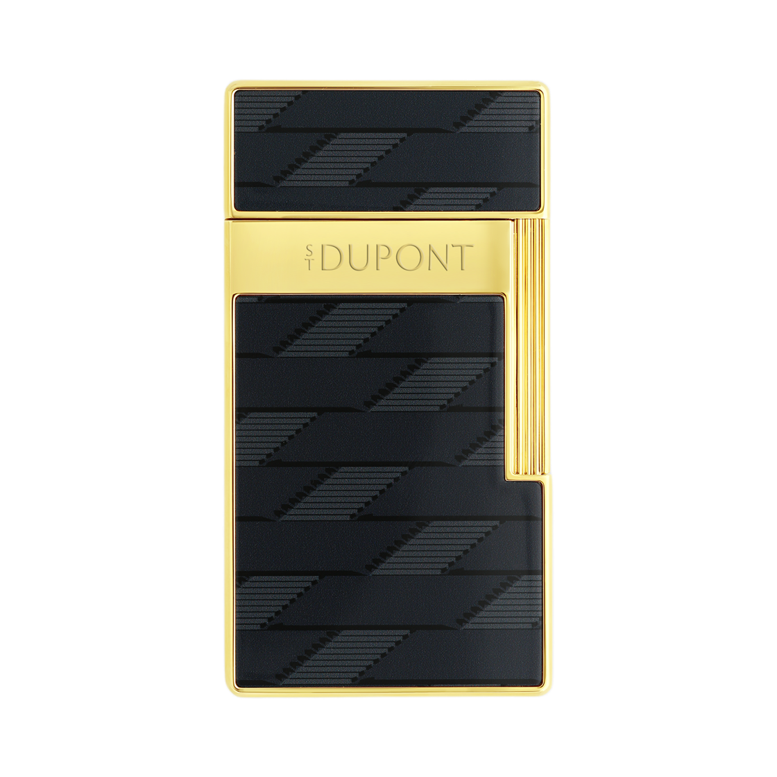 25079 S.T. Dupont Biggy Lacquer Lighter Monogram Black