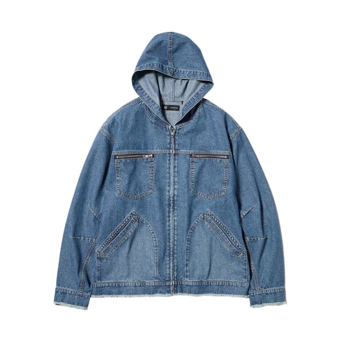 360206-64 GU x Undercover Undercover Denim Zip-Up Hoodie Blue