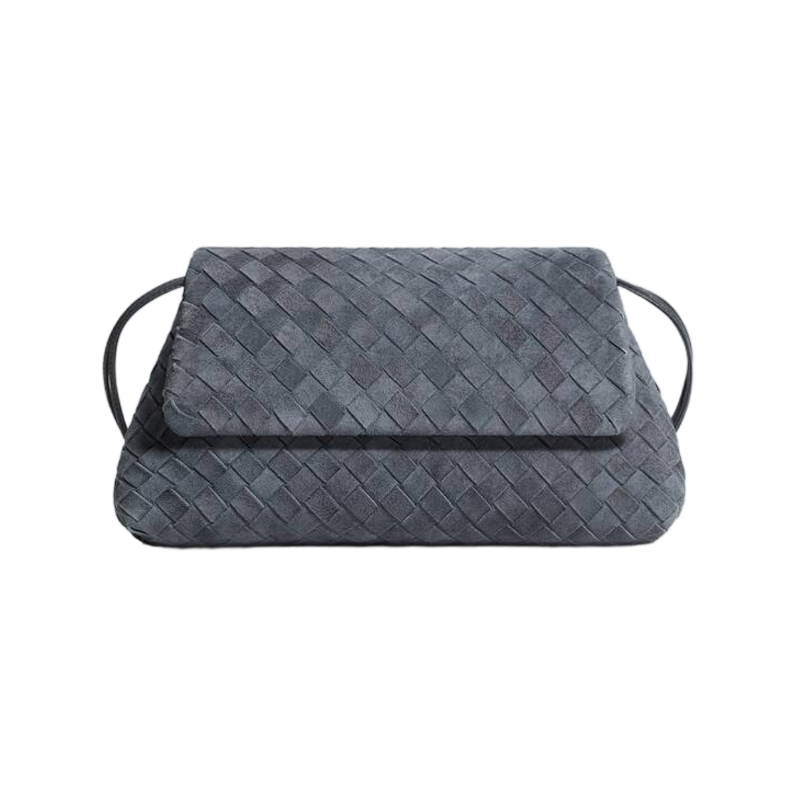 857657V6FQ14545 Bottega Veneta Giorno Cloudy Indigo Gravel