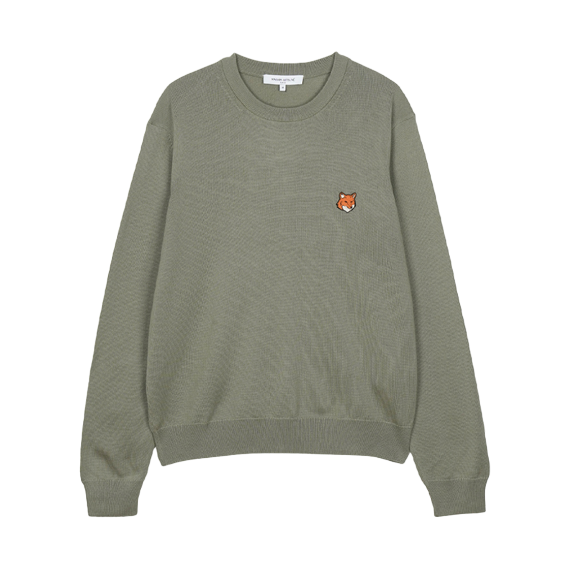 PM00801KT1181-P131 [20% 쿠폰] Maison Kitsune Fox Head Merino Regular Jumper Laurel Green