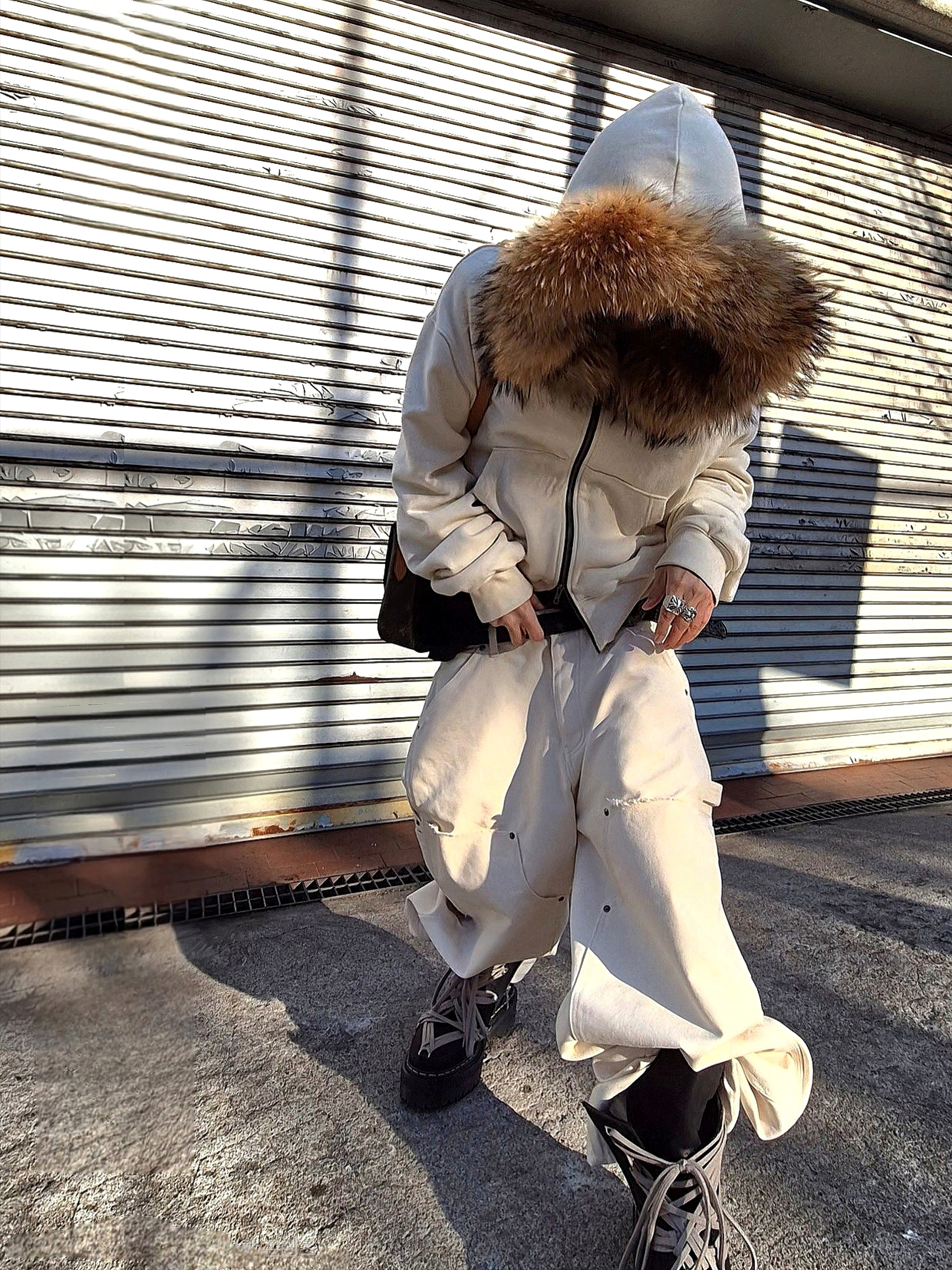 Dr. Martens x Rick Owens 1460 Quad Sole Mega Lace Boots Black 착용 스타일