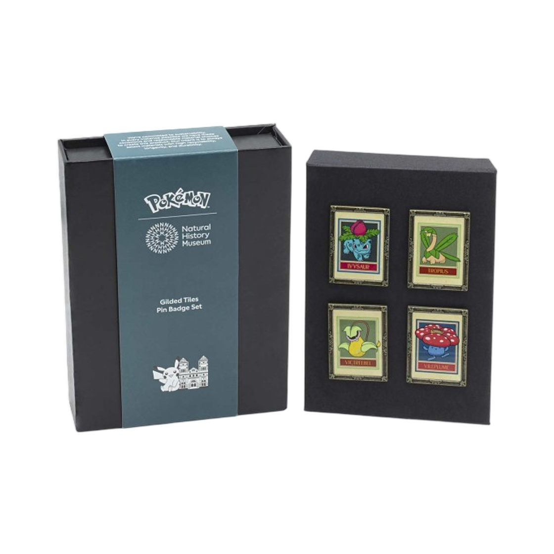 포켓몬 x 내츄럴 히스토리 뮤지엄 보태니컬 패널 핀 박스 세트 (4개 세트)(Pokemon x Natural History Museum Botanical Panel Pin Box Set (Set of 4)) - 1