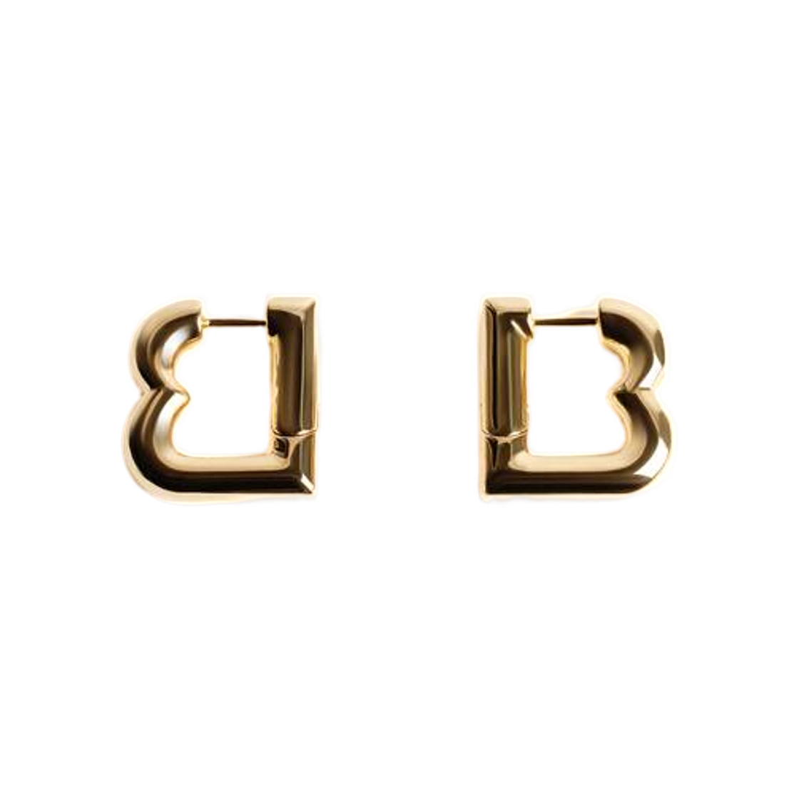 870388TZ99G0127 Balenciaga Eisa B XS Earrings In Shiny Gold
