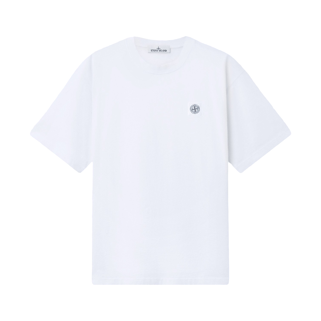 L1S1521000-30S0115-V0001 Stone Island 2100030 Combed Organic Cotton Jersey Regular-Fit T-Shirt with Compass Patch White - 26SS