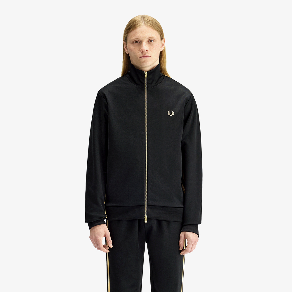 프레드페리 스트라이프 테잎 트랙 재킷 블랙 샴페인(Fred Perry Stripe Tape Track Jacket Black Champagne) - 2