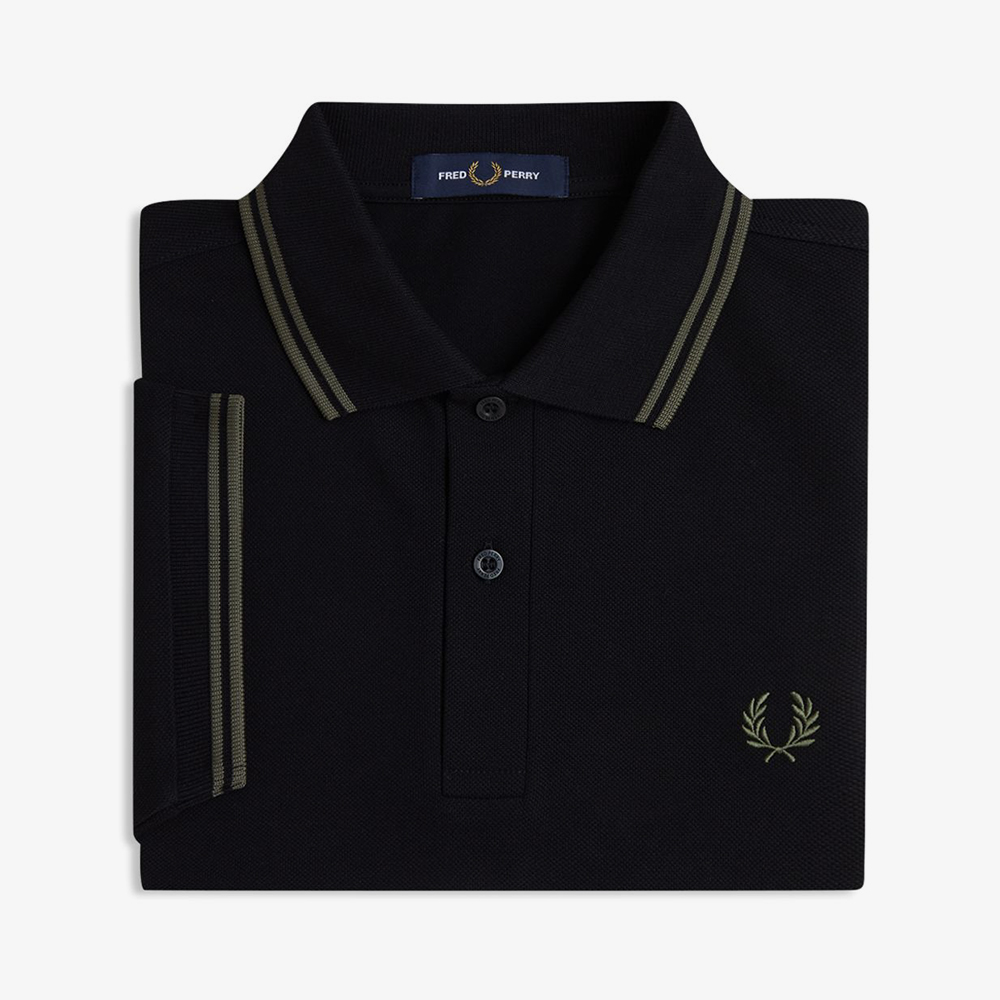 프레드페리 M3600 트윈 팁 프레드페리 셔츠 블랙 필드그린(Fred Perry Twin Tipped Fred Perry Shirt Black Field Green) - 6