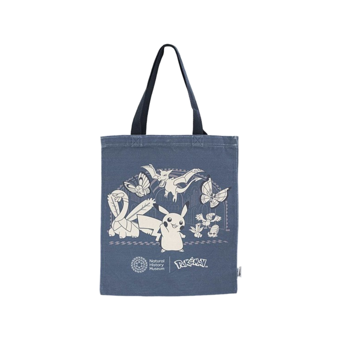 포켓몬 x 내츄럴 히스토리 뮤지엄 토트백 네이비(Pokemon x Natural History Museum Tote Bag Navy)