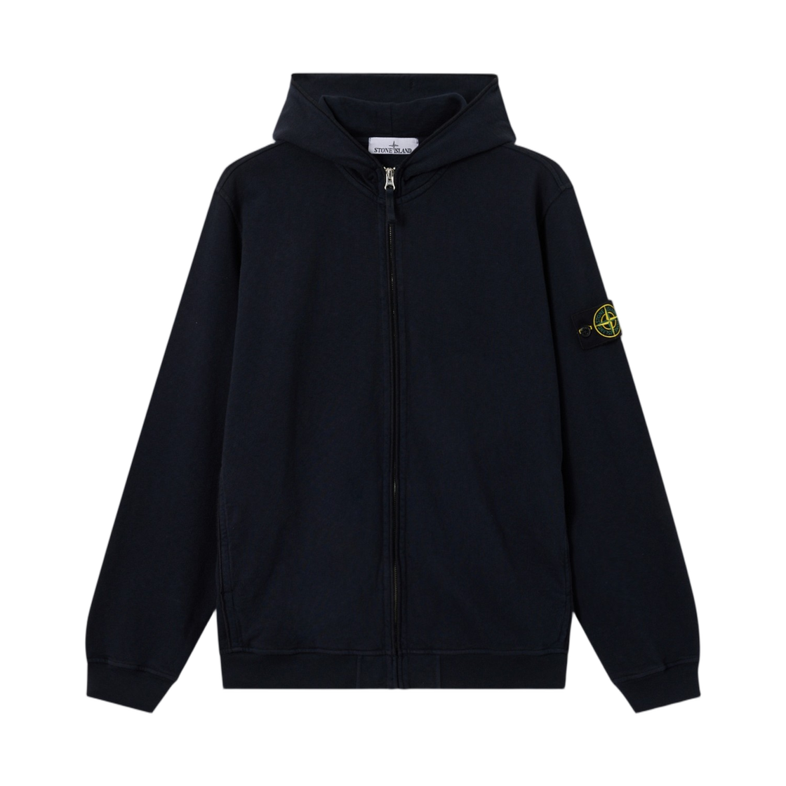 스톤 아일랜드 6100032 말파일 플리스 올드 이펙트 레귤러핏 집업 후드 스웨트셔츠 포켓 네이비 블루 - 26SS(Stone Island 6100032 Malfile Fleece Old Effect Regular-Fit Zip-Up Hooded Sweatshirt with Pockets Navy Blue - 26SS) - 1