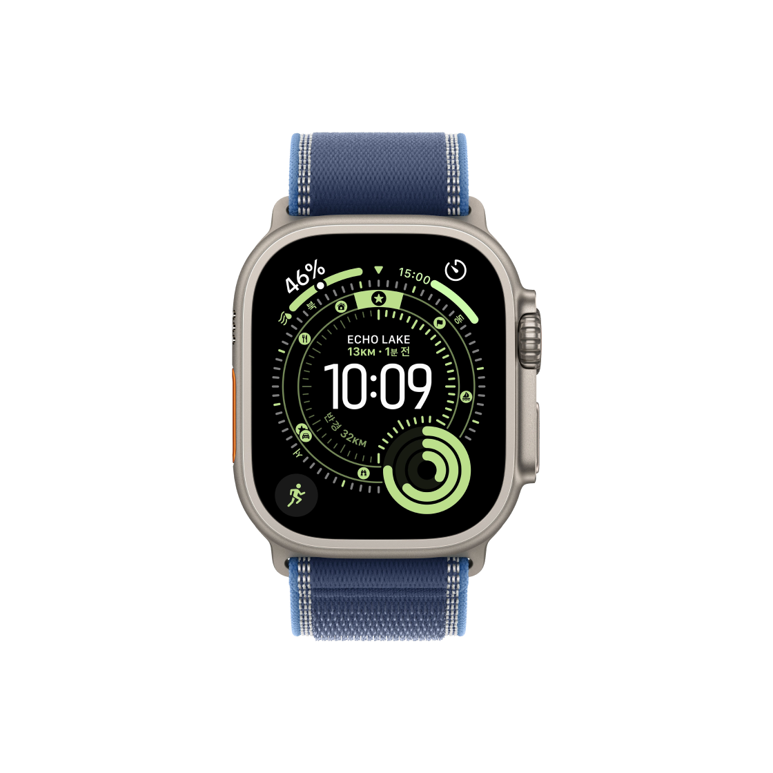 [S등급] 리퍼비시 애플워치 울트라 3 49mm 내츄럴 티타늄 케이스 트레일 루프 블루 브라이트 블루([S등급] Refurbished Apple Watch Ultra 3 49mm Natural Titanium Case with Trail Loop Blue Bright Blue)