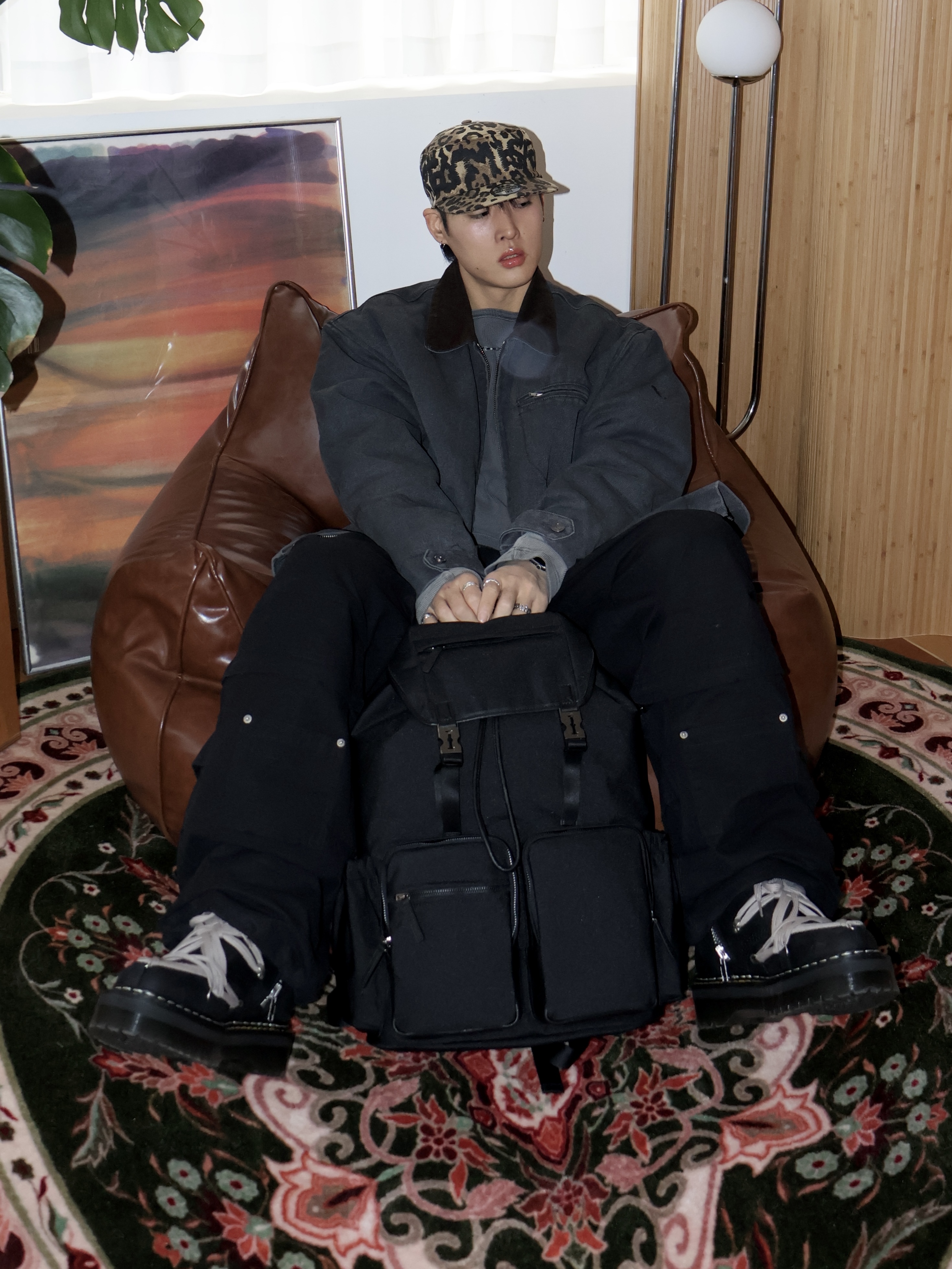 Dr. Martens x Rick Owens 1460 Quad Sole Mega Lace Boots Black 착용 스타일 - 2