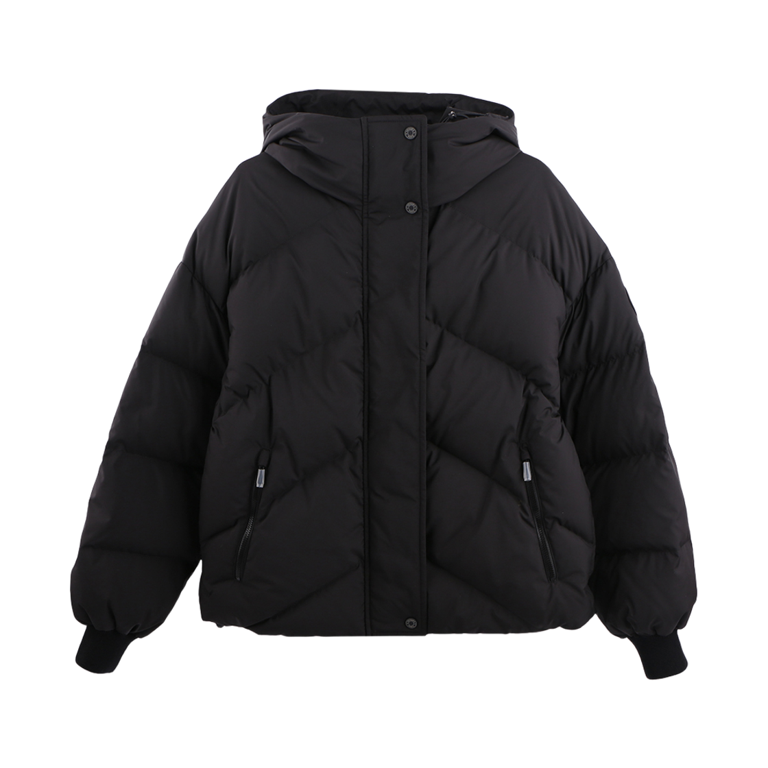H6E0176DM02 (W) Hermes Short Puffer Coat Noir