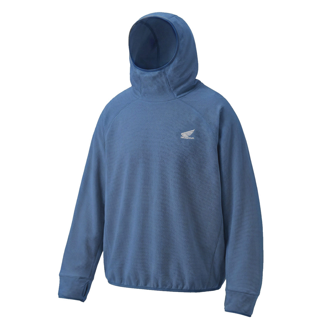 HGS1HD333AVB Honda H-Tech Waffle Back Pocket Hooded Long Sleeve Vintage Blue