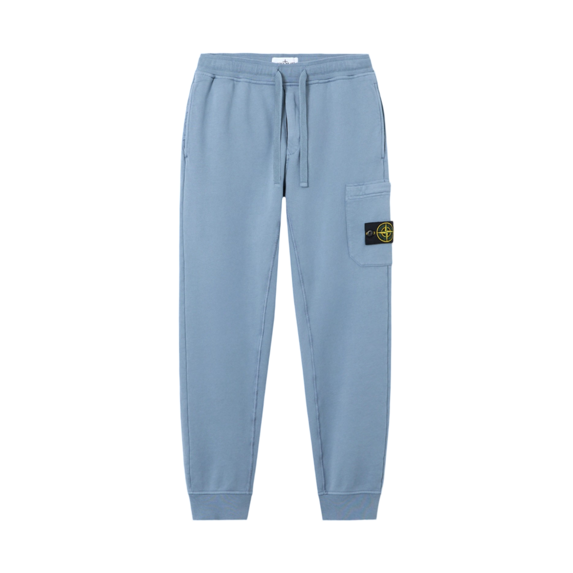 L1S1562000-10S0051-V0024 Stone Island 6200010 Organic Cotton Fleece Slim-Fit Joggers with Cargo Pocket Avio Blue - 26SS