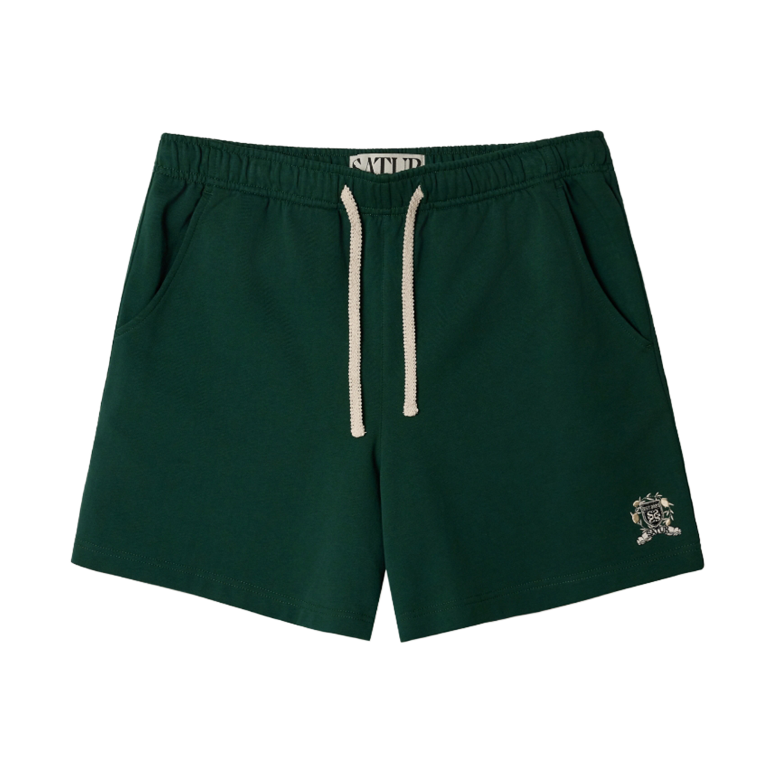 SA261UHT01DGN0 [사은품 증정] SATUR Crest Logo Easy Shorts Deep Green